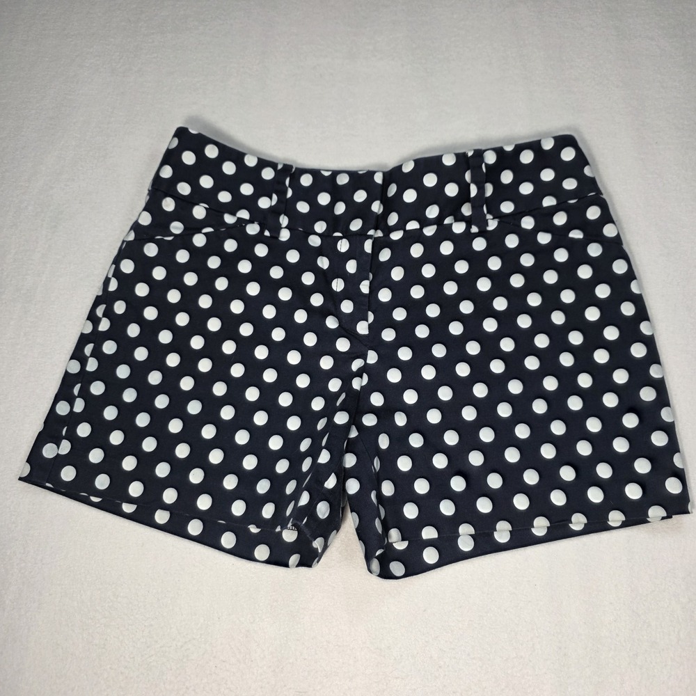 Ann‎ Taylor Size 2 Polka Dot Shorts Navy/White Stretchy